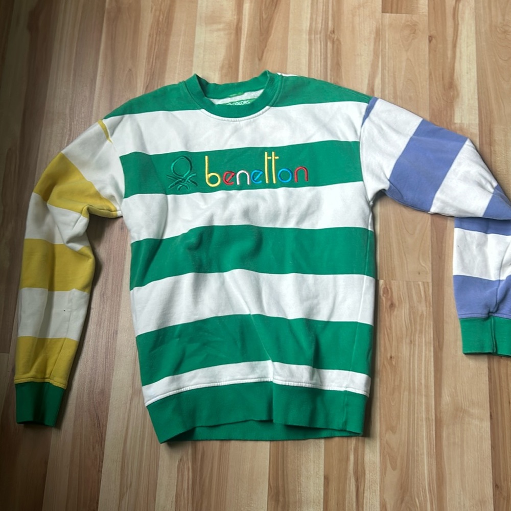 United Colors of Benetton Stripe Crewneck Sweatshirt